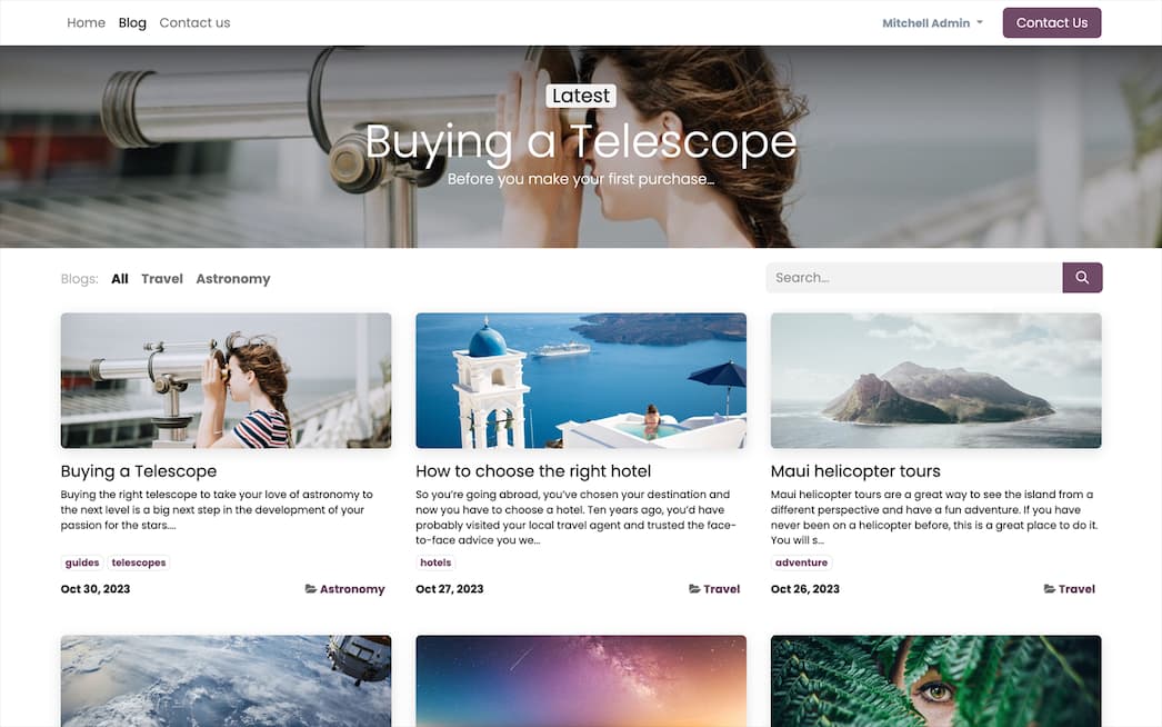 مدونة — Odoo