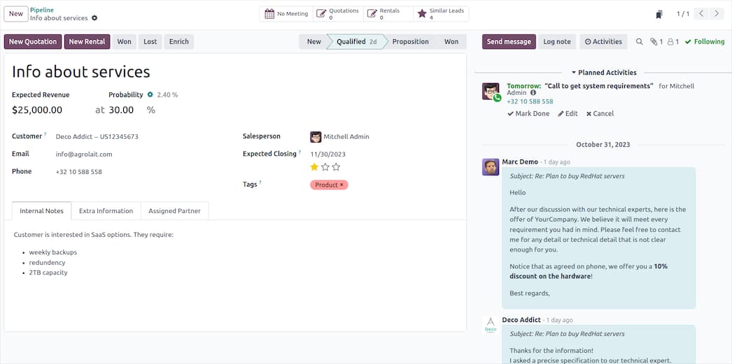 CRM — screenshot 2