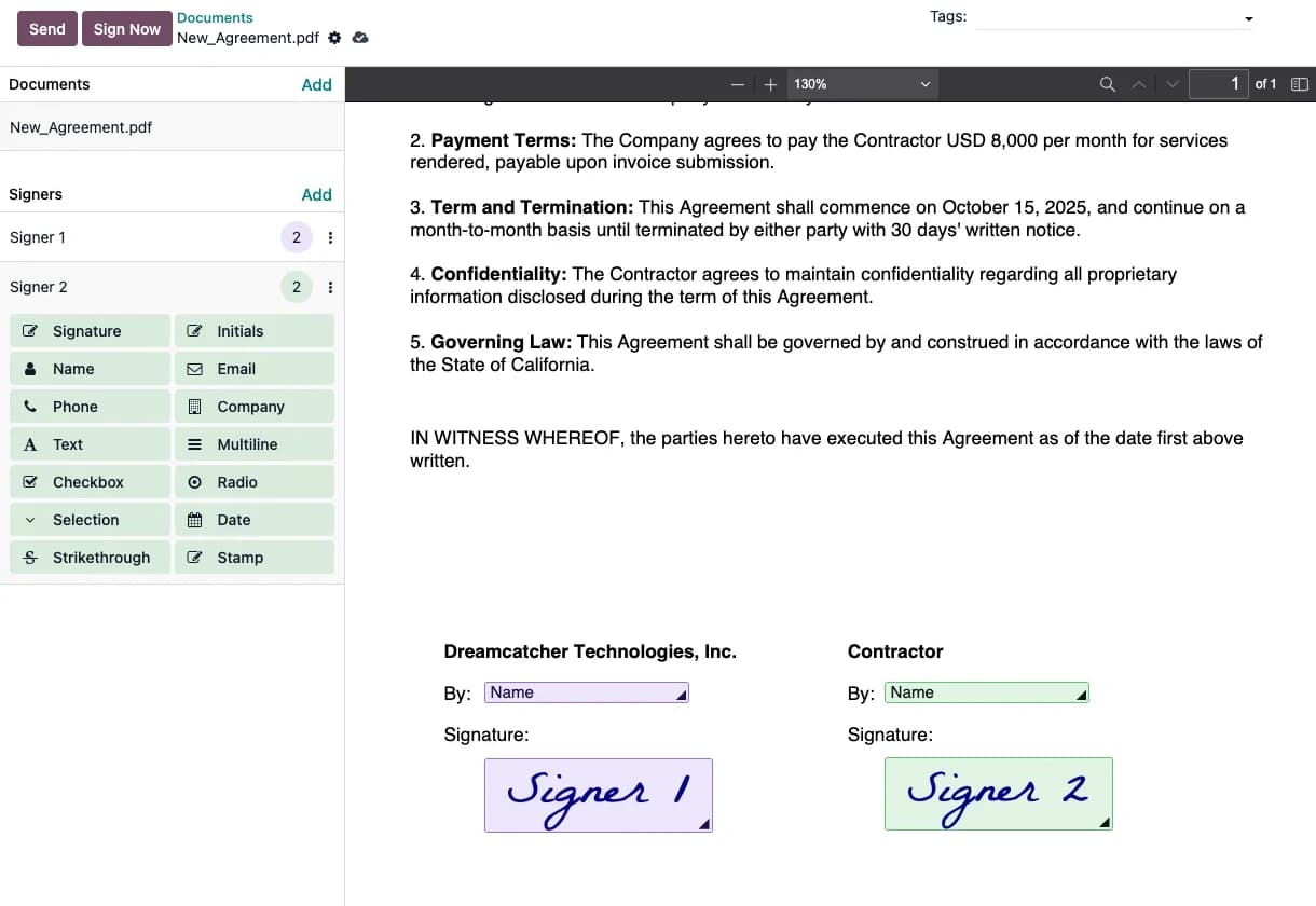 Sign — screenshot 2