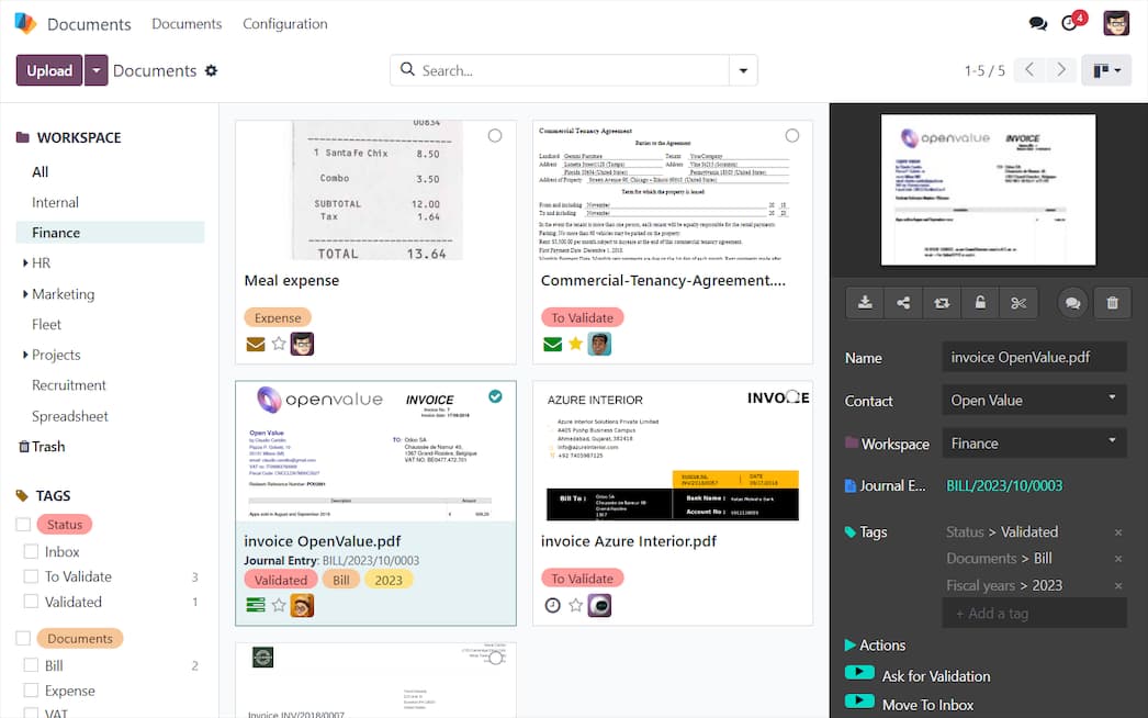 المستندات — Odoo