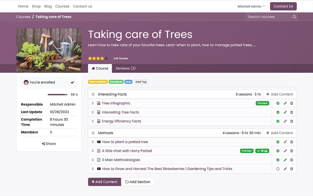 التعلُّم الإلكتروني — Odoo